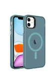 CEPCASE    Iphone 11 Kılıf Magsafe Şarj Özellikli Buzlu Matte Transparent Tam Kalıp thumbnail 2