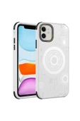 CEPCASE    Iphone 11 Kılıf Wireless Mıknatıslı Şarj Özellikli Technology Desenli Kamera Korumalı thumbnail 1