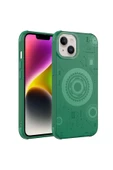 CEPCASE    Iphone 13 Kılıf Wireless Mıknatıslı Şarj Özellikli Technology Desenli Kamera Korumalı thumbnail 1