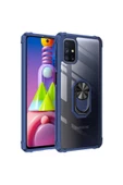 CEPCASE    Samsung Galaxy M51 Kılıf Arka Şeffaf Köşe Ve Yüzük Renkli Darbeye Dayanıklı Sert Pc Kapak thumbnail 1