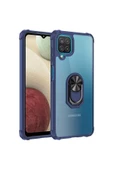 CEPCASE    Samsung Galaxy M12 Kılıf Arka Şeffaf Köşe Ve Yüzük Renkli Darbeye Dayanıklı Sert Pc Kapak thumbnail 1