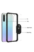 CEPCASE    Xiaomi Redmi Note 8 Kılıf Arka Şeffaf Köşe Ve Yüzük Renkli Darbeye Dayanıklı Sert Pc Kapak thumbnail 4