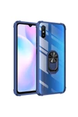 CEPCASE    Xiaomi Redmi 9a Kılıf Arka Şeffaf Köşe Ve Yüzük Renkli Darbeye Dayanıklı Sert Pc Kapak - 1