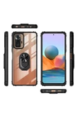 CEPCASE    Xiaomi Redmi Note 10 Pro Kılıf Arka Şeffaf Köşe Ve Yüzük Renkli Darbeye Dayanıklı Sert Pc Kapak - 4