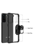 CEPCASE    Samsung Galaxy S21 Kılıf Arka Şeffaf Köşe Ve Yüzük Renkli Darbeye Dayanıklı Sert Pc Kapak thumbnail 6