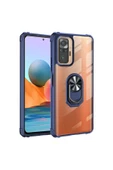 CEPCASE    Xiaomi Redmi Note 10 Pro Kılıf Arka Şeffaf Köşe Ve Yüzük Renkli Darbeye Dayanıklı Sert Pc Kapak - 1