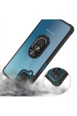 CEPCASE    Samsung Galaxy A12 Kılıf Arka Şeffaf Köşe Ve Yüzük Renkli Darbeye Dayanıklı Sert Pc Kapak thumbnail 3