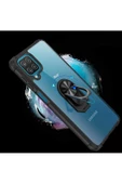 CEPCASE    Samsung Galaxy A12 Kılıf Arka Şeffaf Köşe Ve Yüzük Renkli Darbeye Dayanıklı Sert Pc Kapak thumbnail 2