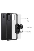 CEPCASE    Samsung Galaxy A02 Kılıf Arka Şeffaf Köşe Ve Yüzük Renkli Darbeye Dayanıklı Sert Pc Kapak thumbnail 5
