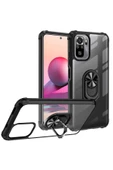 CEPCASE    Xiaomi Redmi Note 10 Kılıf Arka Şeffaf Köşe Ve Yüzük Renkli Darbeye Dayanıklı Sert Pc Kapak thumbnail 6