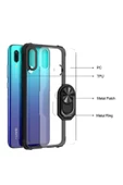 CEPCASE    Huawei Y6 2019 Kılıf Arka Şeffaf Köşe Ve Yüzük Renkli Darbeye Dayanıklı Sert Pc Kapak thumbnail 4