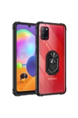 CEPCASE    Samsung Galaxy A31 Kılıf Arka Şeffaf Köşe Ve Yüzük Renkli Darbeye Dayanıklı Sert Pc Kapak thumbnail 1