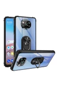 CEPCASE    Xiaomi Poco X3 Kılıf Arka Şeffaf Köşe Ve Yüzük Renkli Darbeye Dayanıklı Sert Pc Kapak thumbnail 2