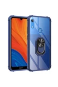 CEPCASE    Huawei Y6s 2019 Kılıf Arka Şeffaf Köşe Ve Yüzük Renkli Darbeye Dayanıklı Sert Pc Kapak thumbnail 2