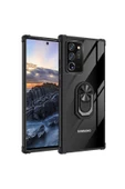 CEPCASE    Samsung Galaxy Note 20 Ultra Kılıf Arka Şeffaf Köşe Ve Yüzük Renkli Darbeye Dayanıklı Sert Pc Kapak thumbnail 2