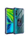 CEPCASE    Xiaomi Mi Note 10 Lite Kılıf Arka Şeffaf Köşe Ve Yüzük Renkli Darbeye Dayanıklı Sert Pc Kapak - 1