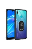 CEPCASE    Huawei Y7 Prime 2019 Kılıf Arka Şeffaf Köşe Ve Yüzük Renkli Darbeye Dayanıklı Sert Pc Kapak thumbnail 1