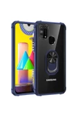 CEPCASE    Samsung Galaxy M31 Kılıf Arka Şeffaf Köşe Ve Yüzük Renkli Darbeye Dayanıklı Sert Pc Kapak thumbnail 2