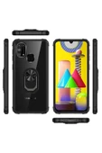 CEPCASE    Samsung Galaxy M31 Kılıf Arka Şeffaf Köşe Ve Yüzük Renkli Darbeye Dayanıklı Sert Pc Kapak thumbnail 6