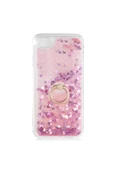 CEPCASE    Iphone 7 Kılıf Yüzük Standlı Sıvılı Simli Pullu Renkli Desenli Silikon Kapak thumbnail 1