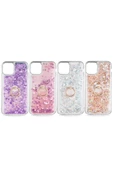 CEPCASE    Iphone 11 Pro Kılıf Yüzük Standlı Sıvılı Simli Pullu Renkli Desenli Silikon Kapak - 3