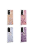 CEPCASE    Xiaomi Redmi Note 11 Global Kılıf Yüzük Standlı Sıvılı Simli Pullu Renkli Desenli Silikon Kapak thumbnail 3