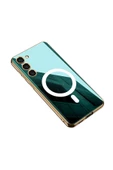 CEPCASE    Galaxy S23 Kılıf Wireless Magsafe Şarj Özellikli Elektroplating Kaplama Aynalı Mirror Kapak thumbnail 1
