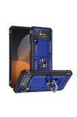 CEPCASE    Samsung Galaxy Z Flip 4 Kılıf Standlı Magnet Mıknatıslı Yüzük Armored Zırhlı Kapak thumbnail 1