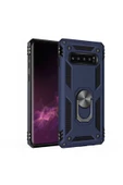 CEPCASE    Samsung Galaxy S10 Plus Kılıf Standlı Magnet Mıknatıslı Yüzük Armored Zırhlı Kapak thumbnail 1