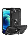 CEPCASE    Iphone 14 Kılıf Standlı Magnet Mıknatıslı Yüzük Armored Zırhlı Kapak thumbnail 1