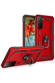 CEPCASE    Samsung Galaxy S21 Fe Kılıf Standlı Magnet Mıknatıslı Yüzük Armored Zırhlı Kapak thumbnail 1