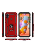 CEPCASE    Samsung Galaxy M11 Kılıf Standlı Magnet Mıknatıslı Yüzük Armored Zırhlı Kapak thumbnail 6