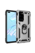 CEPCASE    Huawei P40 Kılıf Standlı Magnet Mıknatıslı Yüzük Armored Zırhlı Kapak thumbnail 1
