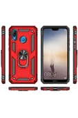 CEPCASE    Huawei P20 Lite Kılıf Standlı Magnet Mıknatıslı Yüzük Armored Zırhlı Kapak thumbnail 3