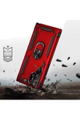 CEPCASE    Samsung Galaxy S22 Ultra Kılıf Standlı Magnet Mıknatıslı Yüzük Armored Zırhlı Kapak thumbnail 3