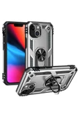 CEPCASE    Iphone 13 Kılıf Standlı Magnet Mıknatıslı Yüzük Armored Zırhlı Kapak thumbnail 1