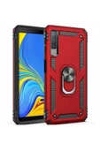 CEPCASE    Samsung Galaxy A7 2018 Kılıf Standlı Magnet Mıknatıslı Yüzük Armored Zırhlı Kapak thumbnail 1