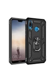 CEPCASE    Huawei P20 Lite Kılıf Standlı Magnet Mıknatıslı Yüzük Armored Zırhlı Kapak thumbnail 1