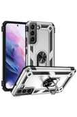 CEPCASE    Samsung Galaxy S22 Plus Kılıf Standlı Magnet Mıknatıslı Yüzük Armored Zırhlı Kapak thumbnail 1
