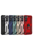 CEPCASE    Samsung Galaxy S22 Plus Kılıf Standlı Magnet Mıknatıslı Yüzük Armored Zırhlı Kapak thumbnail 6
