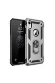 CEPCASE    Iphone Xr 6.1 Kılıf Standlı Magnet Mıknatıslı Yüzük Armored Zırhlı Kapak thumbnail 1