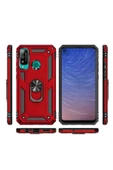 CEPCASE    Huawei P40 Lite E Kılıf Standlı Magnet Mıknatıslı Yüzük Armored Zırhlı Kapak - 3