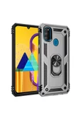 CEPCASE    Samsung Galaxy M21 Kılıf Standlı Magnet Mıknatıslı Yüzük Armored Zırhlı Kapak thumbnail 2