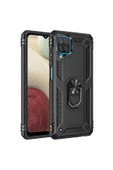 CEPCASE    Samsung Galaxy M12 Kılıf Standlı Magnet Mıknatıslı Yüzük Armored Zırhlı Kapak thumbnail 1
