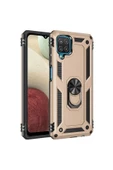 CEPCASE    Samsung Galaxy M22 Kılıf Standlı Magnet Mıknatıslı Yüzük Armored Zırhlı Kapak - 3