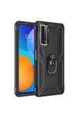 CEPCASE    Huawei P Smart 2021 Kılıf Standlı Magnet Mıknatıslı Yüzük Armored Zırhlı Kapak thumbnail 1