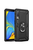 CEPCASE    Samsung Galaxy A7 2018 Kılıf Standlı Magnet Mıknatıslı Yüzük Armored Zırhlı Kapak thumbnail 1
