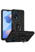 CEPCASE    Oppo A16 Kılıf Standlı Magnet Mıknatıslı Yüzük Armored Zırhlı Kapak thumbnail 1