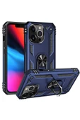 CEPCASE    Iphone 13 Pro Max Kılıf Standlı Magnet Mıknatıslı Yüzük Armored Zırhlı Kapak thumbnail 1