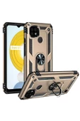 CEPCASE    Realme C21 Kılıf Standlı Magnet Mıknatıslı Yüzük Armored Zırhlı Kapak thumbnail 1
